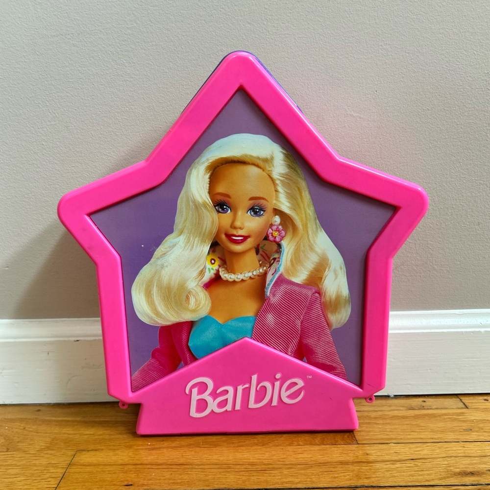 1996 Vintage Barbie Mattel Tara Star Shape Pink Toy Doll Storage Case w/ Drawers
